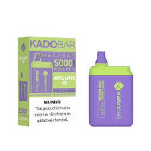 KADOBAR HEXABAR 5000 PUFFS APPLE GRAPE ICE 5PK