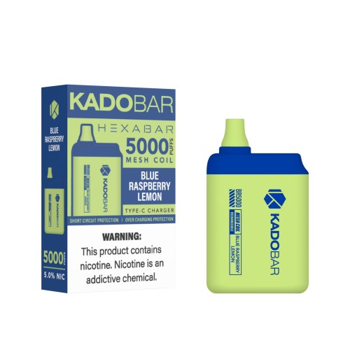 KADOBAR HEXABAR 5000 PUFFS BLUE RASPBERRY LEMON 5PK