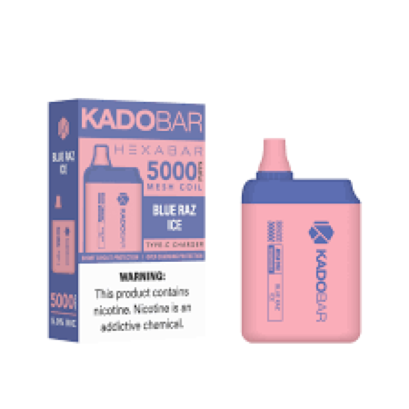 KADOBAR HEXABAR 5000 PUFFS BLUE RAZZ ICE