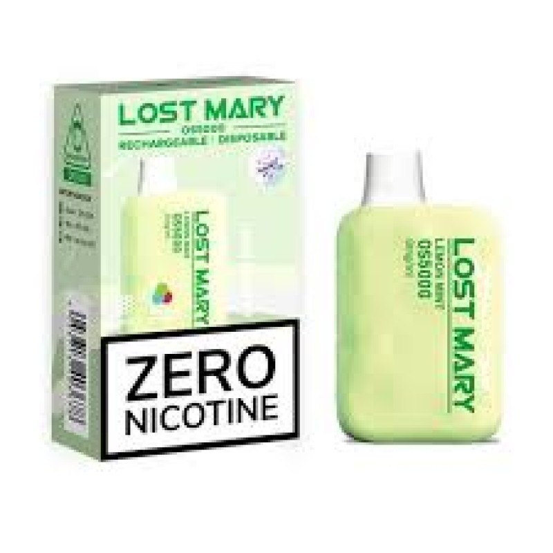 LOST MARY OS5000 ZERO NICOTINE LEMON MINT