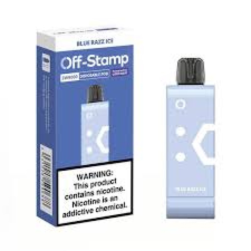 OFF STAMP 9K DISPO POD BLUE RAZ ICE